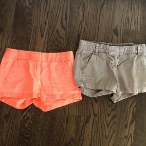 JCrew 4” Stretch Chino Shorts-Size 0 Gray - Neon